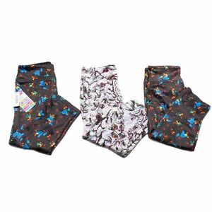 3 LuLaRoe Jade Floral Capri Leggings NWT Athletic Pants Athleisure M/S (read)